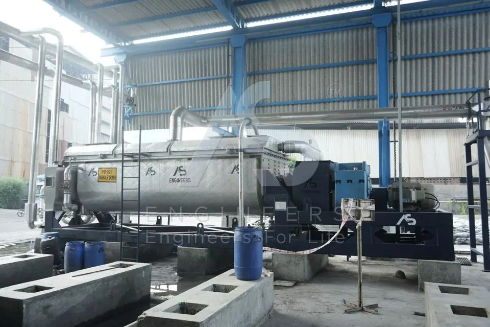 AS Engineers paddle dryer PD-101 installed at an effluent treatment plant