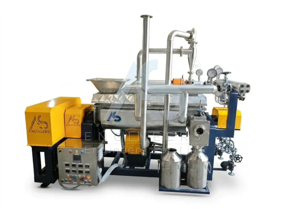 AS Engineers 25 kg/hr paddle dryer pilot trial plant