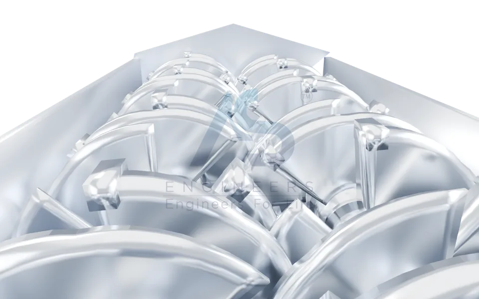 Inside the trough: twin shafts with intermeshing hollow wedge blades