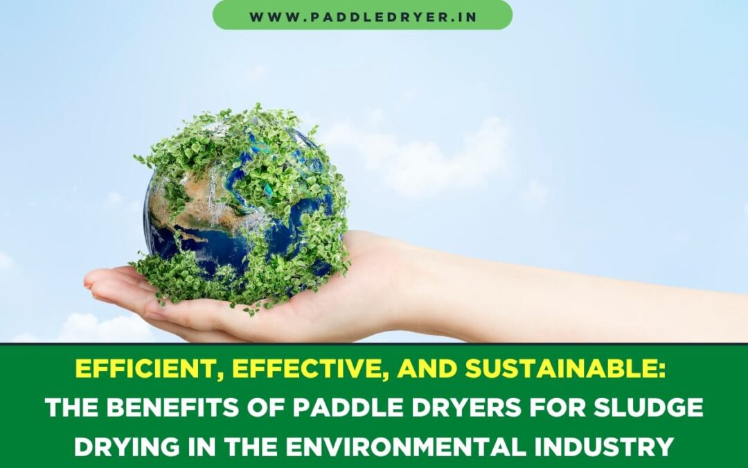 Sustainable Sludge Drying with Paddle Dryers for the Environmental Industry